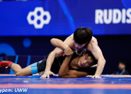 Грек-рим күресінің шеберлері Дияр Аманәлі мен Әли Алмас U17 әлем чемпионатының алтын медалі үшін бақ сынайды